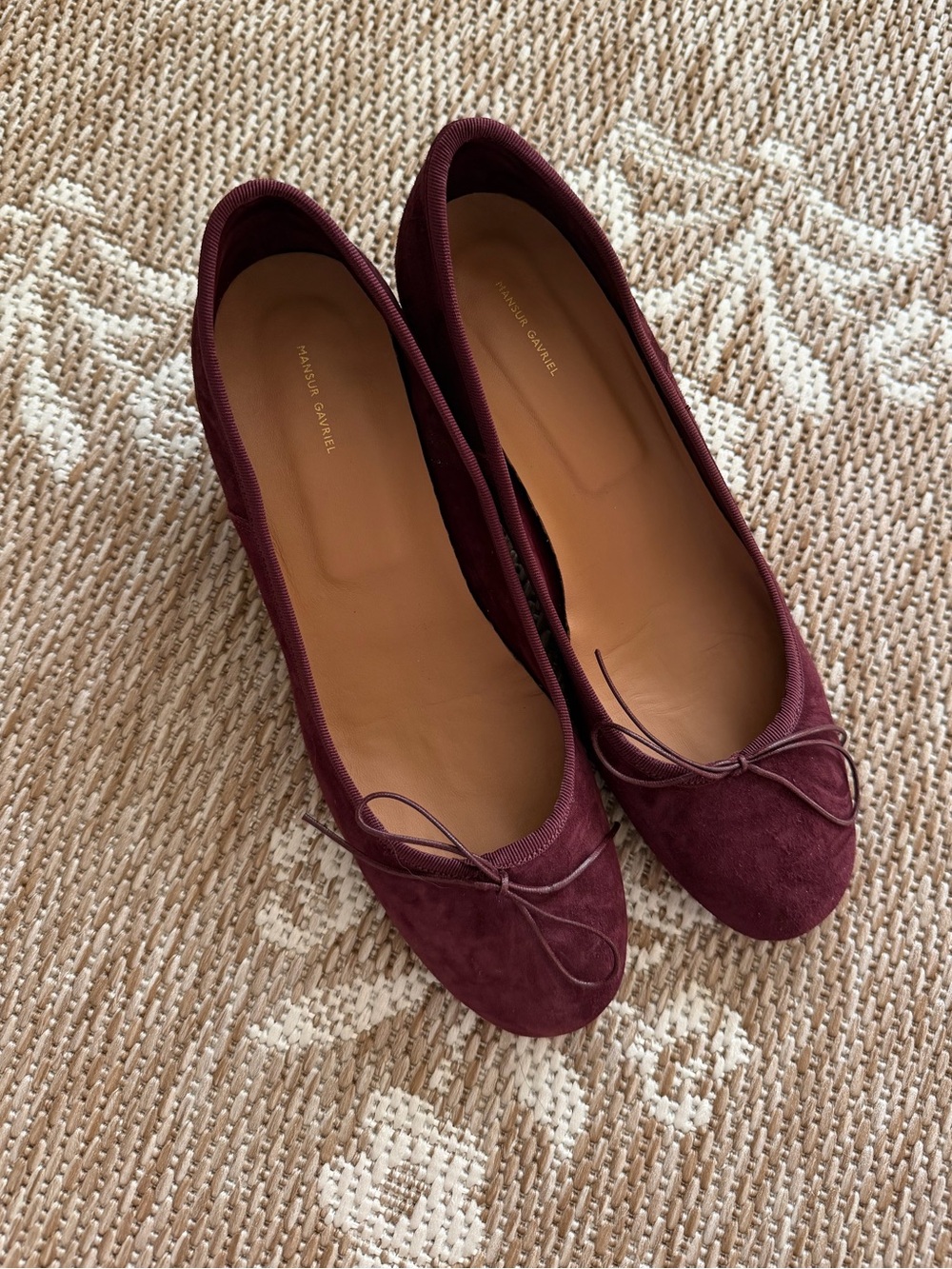 Mansur Gavriel Burgundy Kitten Heels